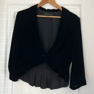 Velvet 3/4 sleeve jacket